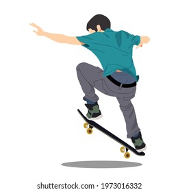 Sports Skateboarding Boy vector art F