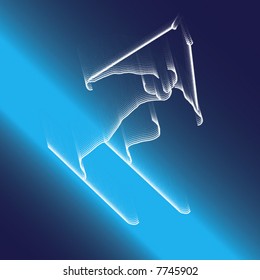 Sports Skiing Vector