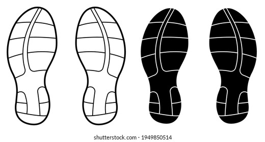sports sneaker sole, running shoes. Active healthy lifestyle. Black and white vector