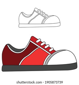 Sports Sneaker Vector Art Design Stock Vector (Royalty Free) 1905873739 ...