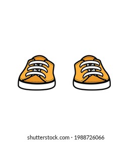 Sports sneakers for boy color variation for coloring on a white background