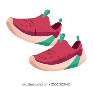 sports sneakers item isolated design