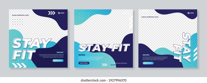 Sports social media post design template Premium Vector