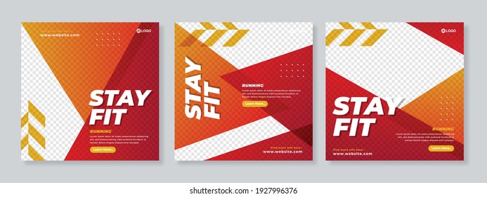 Sports social media post design template Premium Vector