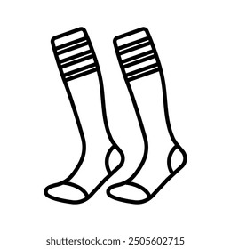 Sports socks line icon editable stroke vector object