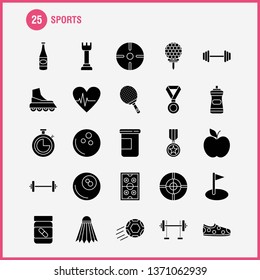Sports Solid Glyph Icon for Web, Print and Mobile UX/UI Kit. Such as: Boarding, Skateboard, Skating, Sports, Shooting, Shooting Board, Sports, Pictogram Pack. - Vector