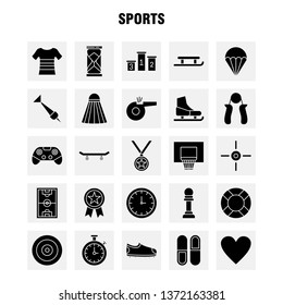 Sports Solid Glyph Icon for Web, Print and Mobile UX/UI Kit. Such as: Football, Football Shoes, Shoes, Sports, Sports Shoes, Heart, Pictogram Pack. - Vector