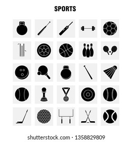 Sports  Solid Glyph Icons Set For Infographics, Mobile UX/UI Kit And Print Design. Include: Wheel, Car, Vehicle, Travel, Flag, Sports Flag, Flags, Eps 10 - Vector