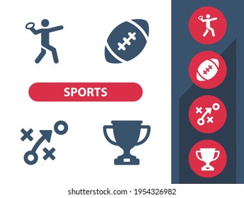 Sports, Sporting Events Icons. Professional, pixel perfect icons. EPS 10 format.