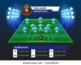 Sports stadium with lights vector illustration