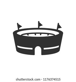 sports stadium. monochrome icon