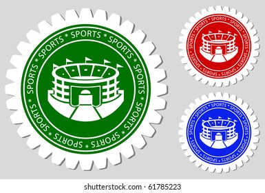 Sports Stadium Sign Labels