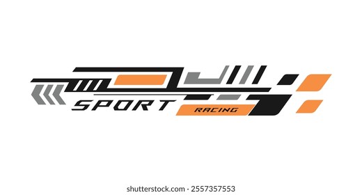 Sports stripe vinyl stickers racing decal vector