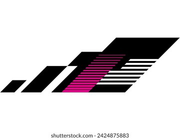 Sports striped pattern for sports cars, boats, motorcycles, toys, sportswear. Racing stripe. Modern vector background