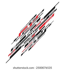 Sports stripes, car stickers black color. Racing decals