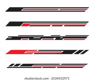 Sports stripes car stickers Racing decals for tuning. Wrap design for car vectors.