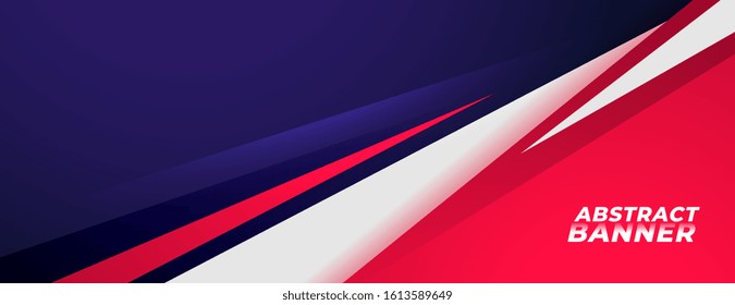 sports style banner design in red and purple colors