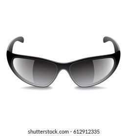 Sports sunglasses isolated on white photo-realistic vector illustration