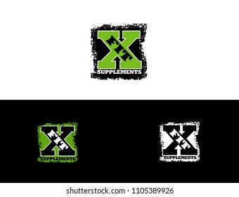 Sports supplement logo vector