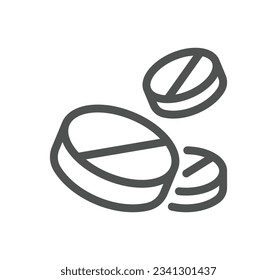 Sports supplements related icon outline and linear vector.