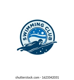 Sports Swimming Club Team Logo Template Vector