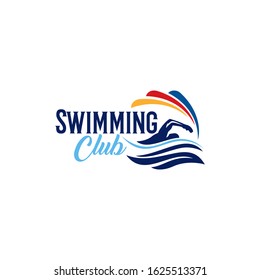 Sports Swimming Club Team Logo Template Vector