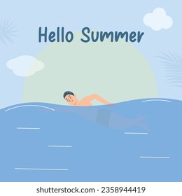 	
Sports swimming time surfing water polo hello summer diving sea beach