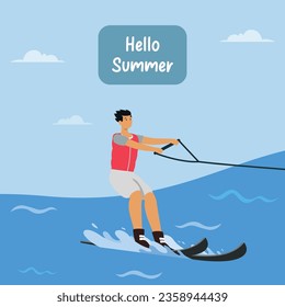 	
Sports swimming time surfing water polo hello summer diving sea beach