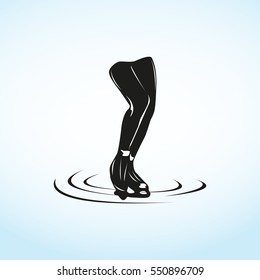 Sports symbols. Figure skating. Vector illustration.