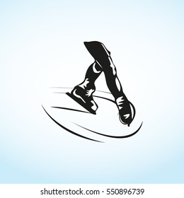 Sports symbols. Figure skating. Vector illustration.