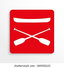 Sports symbols. Kayaking. Vector icon.