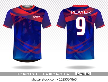 sports t shirt template. uniform design. team wear design. prints design.