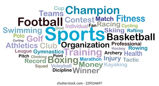 Sports Tag Cloud Stock Vector (Royalty Free) 229524697 | Shutterstock