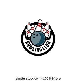 Sports TEam Bowling Club Logo template Vector