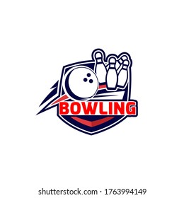 Bowling Championship Logo Icon Template Stock Vector (Royalty Free ...
