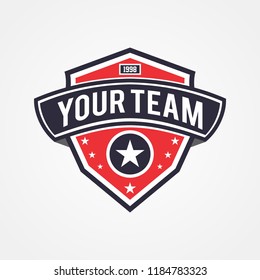 Sports team or campaign or national and patriotic badge logo template