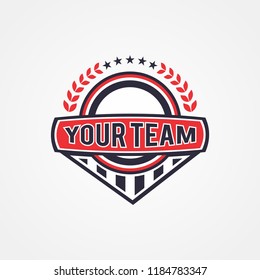 Sports team or campaign or national and patriotic badge logo template