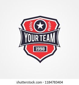 Sports team or campaign or national and patriotic badge logo template