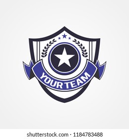 Sports team or campaign or national and patriotic badge logo template