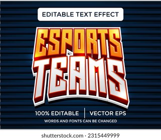 sports teams 3D text effect template