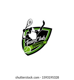 Sports Tennis Team Club Logo Template Vector 