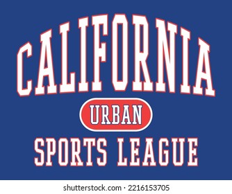 sports text city vector varsity typography california league urban design