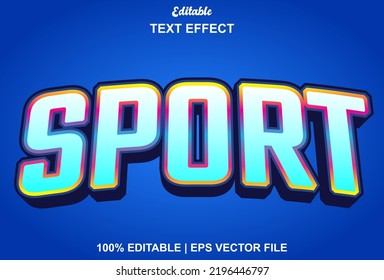 Sports Text Effect With 3d Style.
