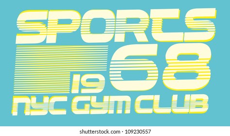 sports text typographic design