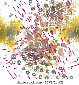 Sports Textile. Fashion Concept. Distress Print. Bordo, Pink Illustration. Dirty Surface Textile. Ink Stains. Spray Paint. Splash Blots. Artistic Creative Vector Background.