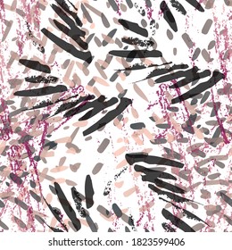 Sports Textile. Fashion Concept. Distress Print. Bordo, Pink Illustration. Trending Surface Textile. Ink Stains. Spray Paint. Splash Blots. Artistic Creative Vector Background.