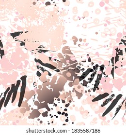 Sports Textile. Fashion Concept. Distress Print. Bordo, Pink Illustration. Dirty Surface Textile. Ink Stains. Spray Paint. Splash Blots. Artistic Creative Vector Background.