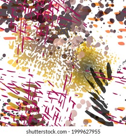 Sports Textile. Fashion Concept. Distress Print. Bordo, Pink Illustration. Modern Surface Textile. Ink Stains. Spray Paint. Splash Blots. Artistic Creative Vector Background.