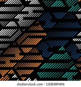 Sports textile modern seamless pattern wallpaper background. Vector bright print for fabric or wallpaper. Camouflage Sport. T-shirt and apparels print graphic vector. Urban Camouflage.