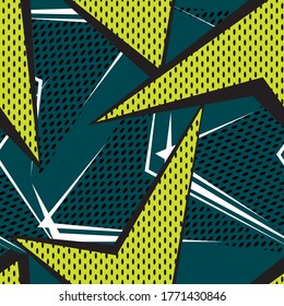 Sports textile modern seamless pattern wallpaper background. Vector bright print for fabric or wallpaper. Camouflage Sport. Urban Camouflage. Racing background for vinyl wrap and decal. Sport. 